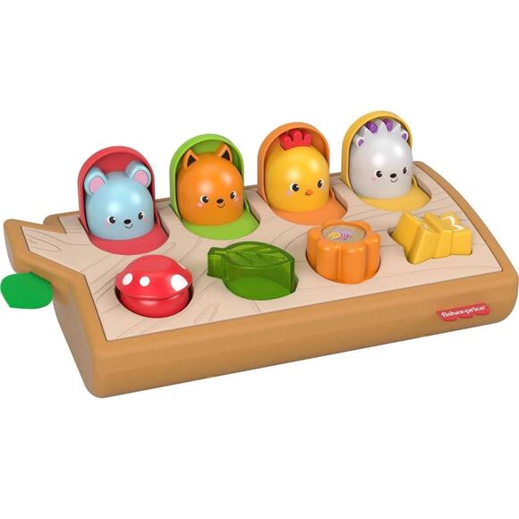 Fisher-Price Hide & Peek Pop-Up Animal-Themed Sensory Activity Toy 9+ Months - Picture 1 of 4